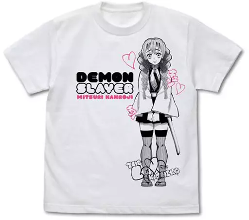 鬼滅の刃 恋柱 甘露寺蜜璃 Tシャツ/WHITE-M - 公式商品画像 | AniSmile