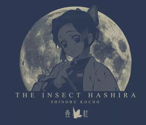鬼滅の刃 蟲柱 胡蝶しのぶ Tシャツ/SLATE-M 画像 3 | AniSmile