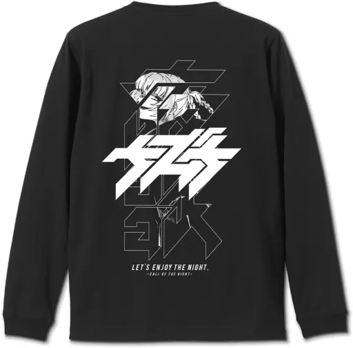 よふかしのうた ロングスリーブ Tシャツ/BLACK-M - 公式商品画像 | AniSmile