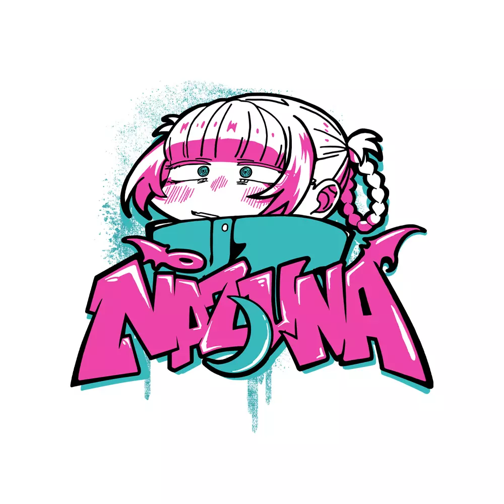 よふかしのうた ナズナ ペイントアート Tシャツ/WHITE-XL 画像 2 | AniSmile
