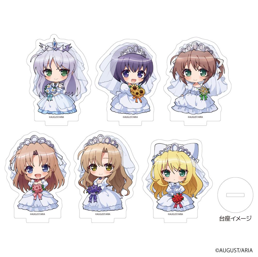 アクリルぷちスタンド「夜明け前より瑠璃色な」01/ウェディングドレスver. ブラインド(全6種)(ミニキャライラスト) - 公式商品画像 | AniSmile