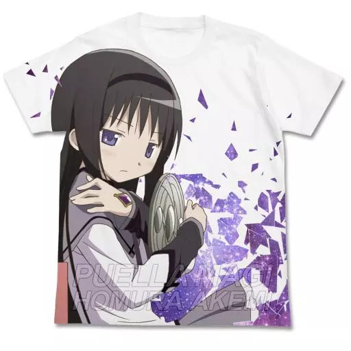 魔法少女まどか☆マギカ 暁美ほむら フルグラフィックTシャツ ver2.0/WHITE-M - 公式商品画像 | AniSmile