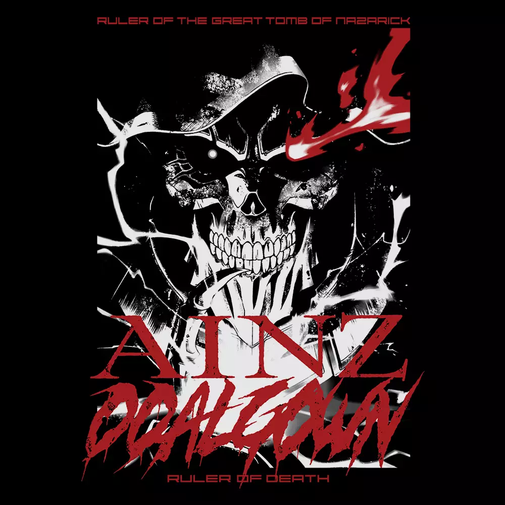 オーバーロードIV 死の支配者 アインズ Tシャツ/BLACK-XL 画像 3 | AniSmile
