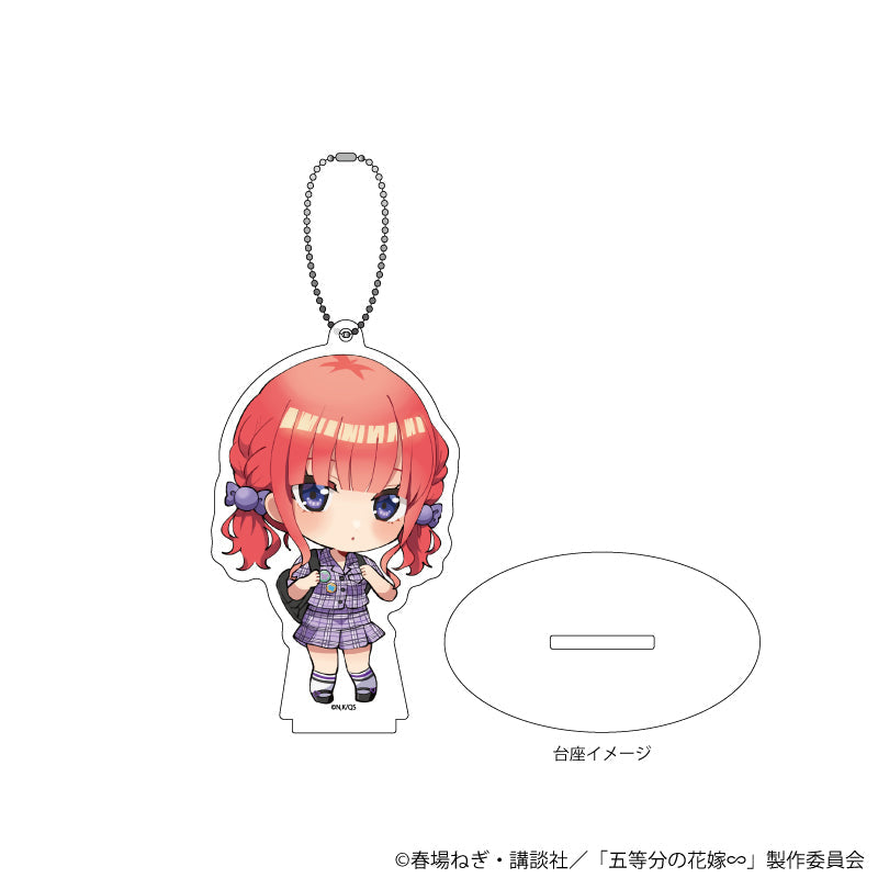 アクリルスタンドキーホルダー「五等分の花嫁∽」02/二乃 アメリカンポップver.(ミニキャライラスト) - 公式商品画像 | AniSmile