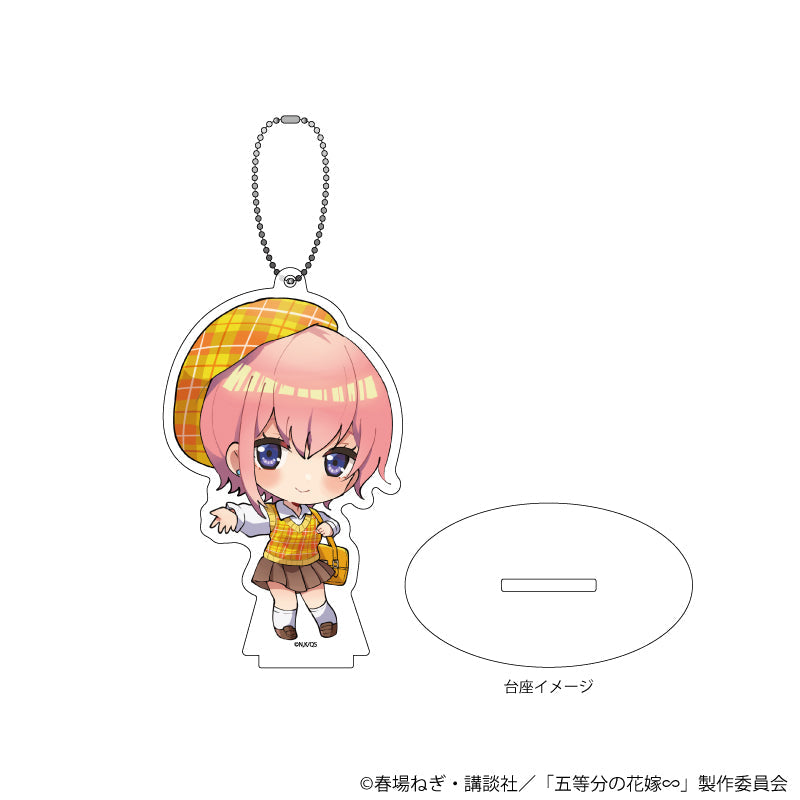 アクリルスタンドキーホルダー「五等分の花嫁∽」01/一花 アメリカンポップver.(ミニキャライラスト) - 公式商品画像 | AniSmile