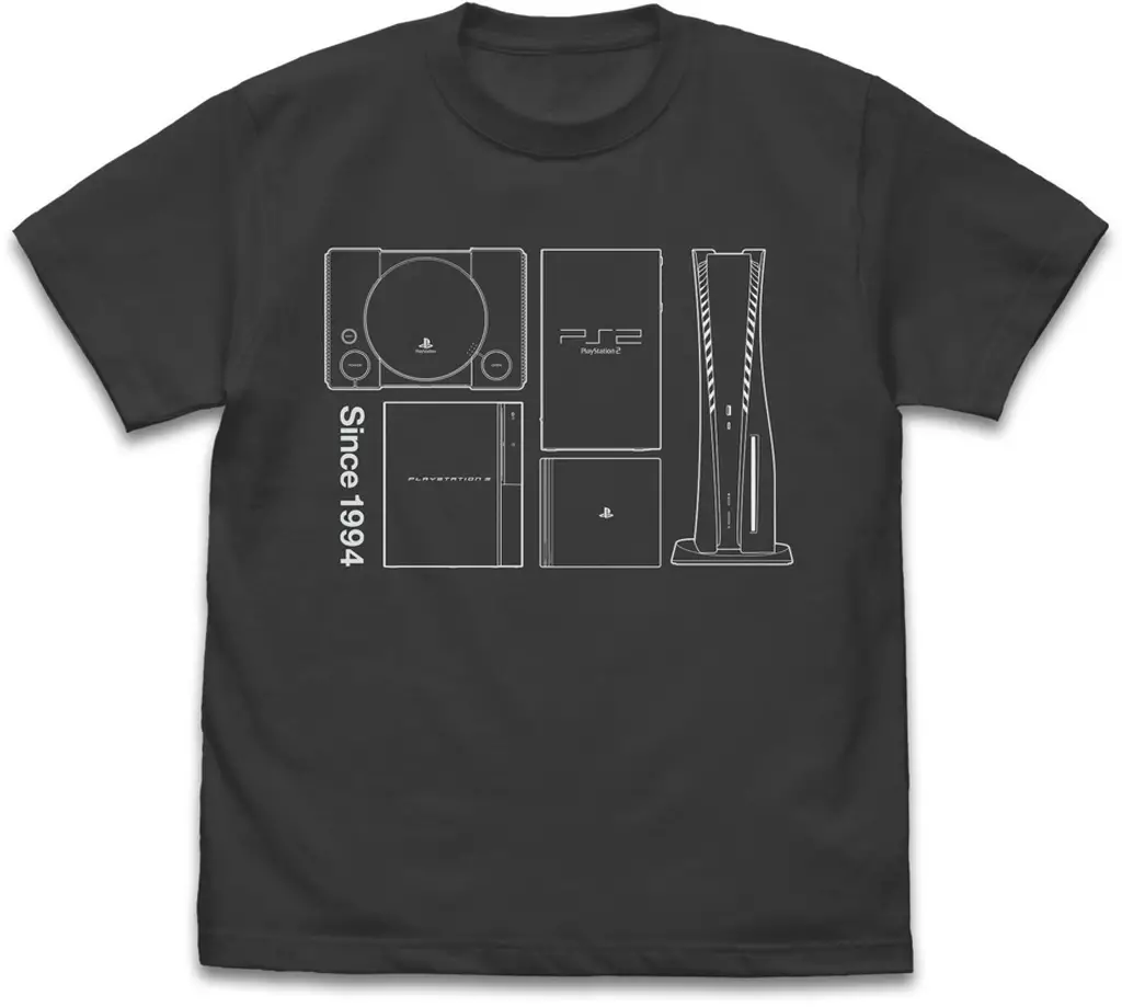 プレイステーション Tシャツ for PlayStation(Hardware)/SUMI-XL - 公式商品画像 | AniSmile
