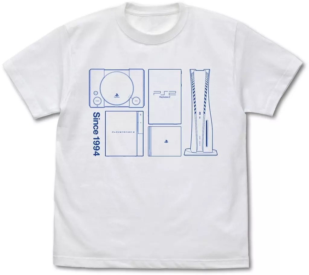 プレイステーション Tシャツ for PlayStation(Hardware)/WHITE-S - 公式商品画像 | AniSmile