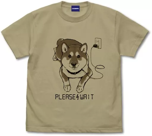 世界の終わりに柴犬と 只今充電中 Tシャツ/SAND KHAKI-M - 公式商品画像 | AniSmile