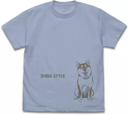 世界の終わりに柴犬と 石原雄先生デザイン おすわりハルさん Tシャツ/ACID BLUE-XL - 公式商品画像 | AniSmile