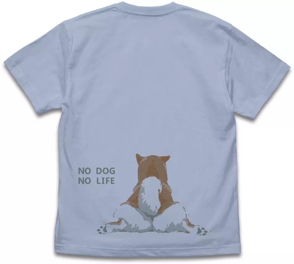 世界の終わりに柴犬と 石原雄先生デザイン おすわりハルさん Tシャツ/ACID BLUE-L 画像 2 | AniSmile