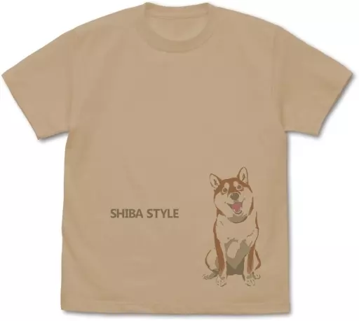 世界の終わりに柴犬と 石原雄先生デザイン おすわりハルさん Tシャツ/LIGHT BEIGE-M - 公式商品画像 | AniSmile