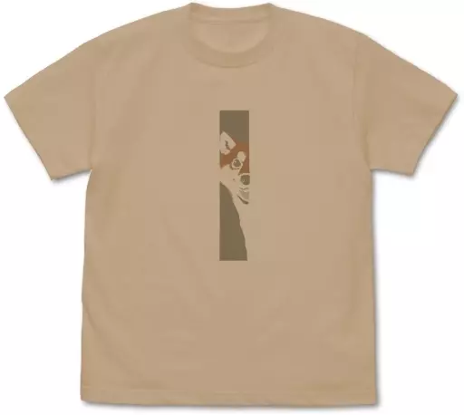世界の終わりに柴犬と 石原雄先生デザイン ハルさんチラリ Tシャツ/LIGHT BEIGE-M - 公式商品画像 | AniSmile