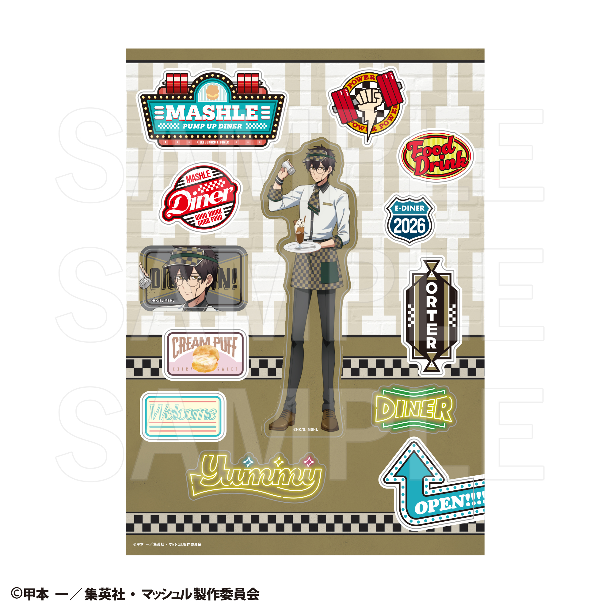 マッシュル-MASHLE- PUMP UP DINER 3 ダイカットステッカー オーター・マドル 画像 2 | AniSmile