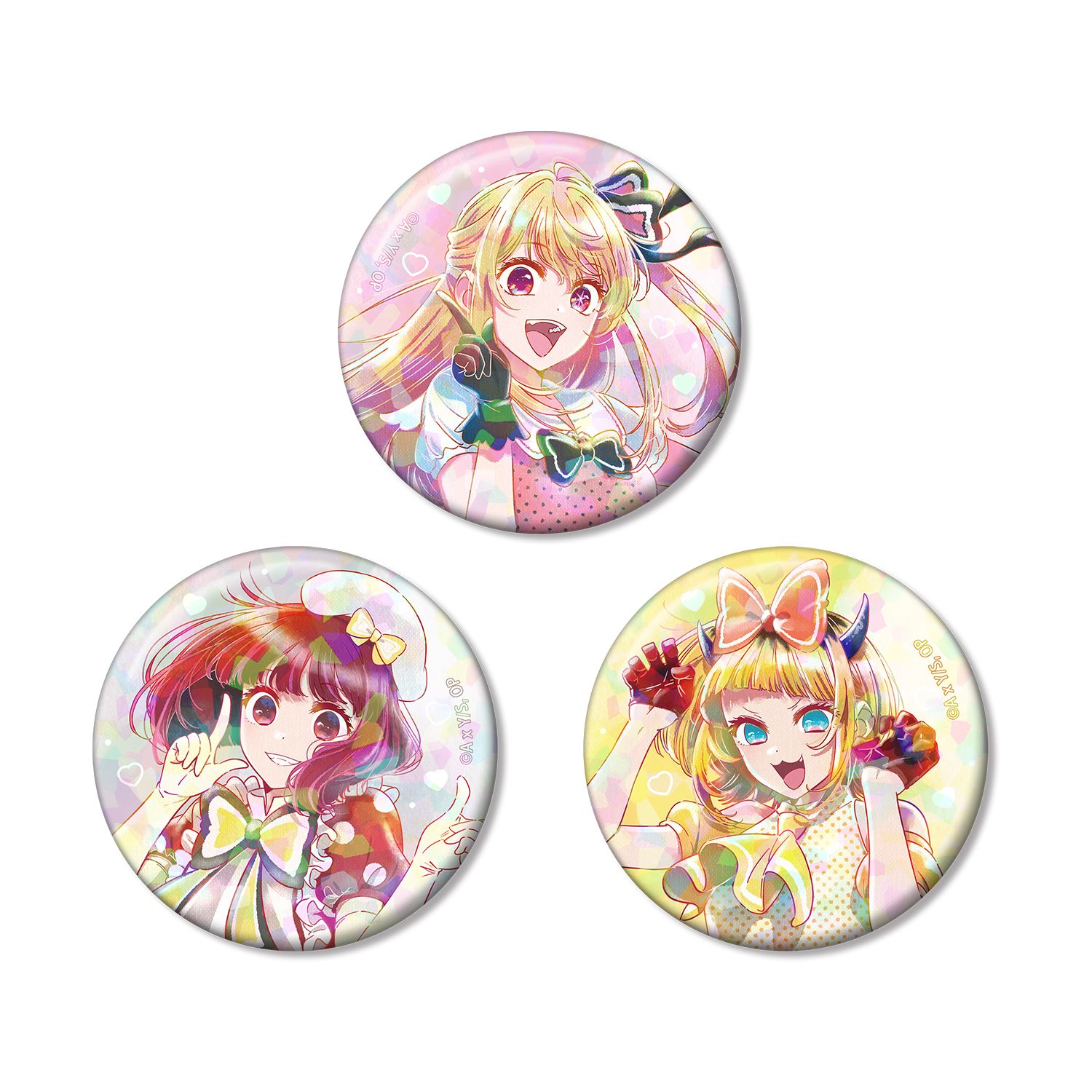 【推しの子】 B小町 Ani-Art aqua label 第4弾 ホログラム缶バッジ3個セット - 公式商品画像 | AniSmile