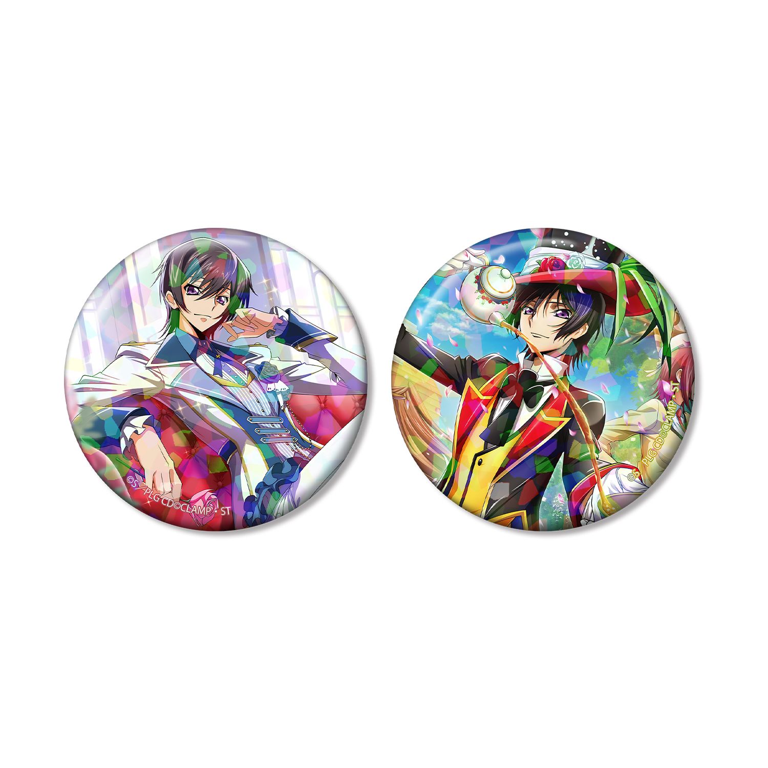 コードギアス 反逆のルルーシュ ロストストーリーズ ルルーシュ ホログラム缶バッジ2個セット ver.A - 公式商品画像 | AniSmile