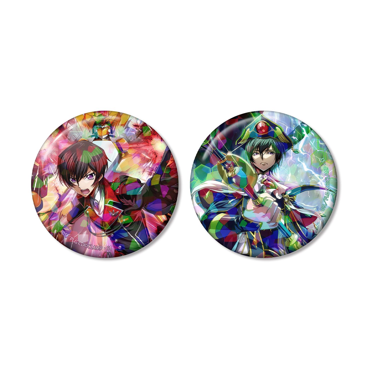 コードギアス 反逆のルルーシュ ロストストーリーズ ルルーシュ ホログラム缶バッジ2個セット ver.B - 公式商品画像 | AniSmile