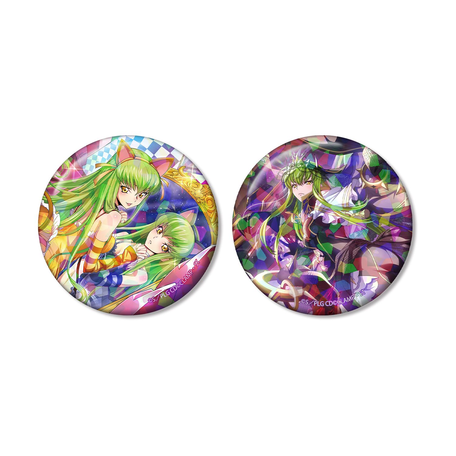 コードギアス 反逆のルルーシュ ロストストーリーズ C.C. ホログラム缶バッジ2個セット ver.B - 公式商品画像 | AniSmile