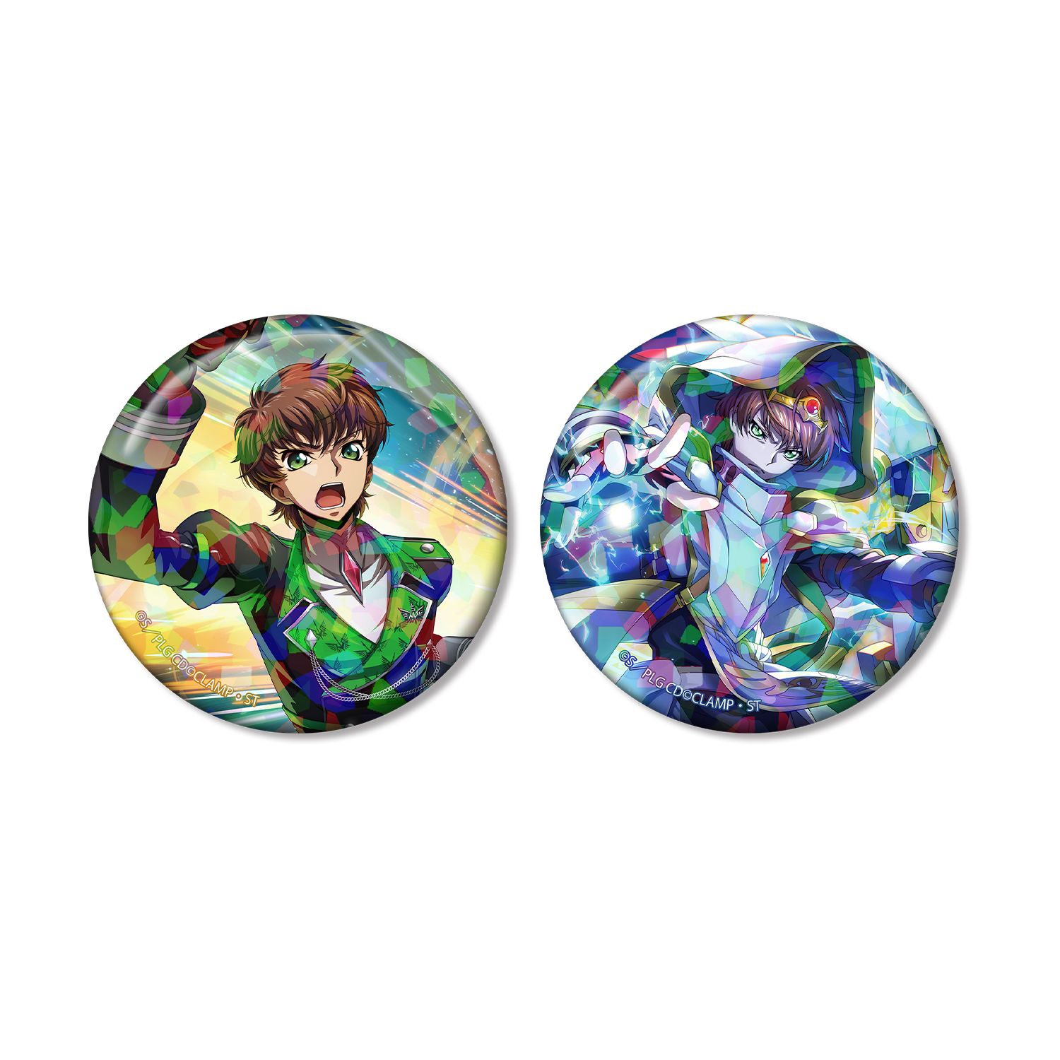コードギアス 反逆のルルーシュ ロストストーリーズ スザク ホログラム缶バッジ2個セット ver.B - 公式商品画像 | AniSmile
