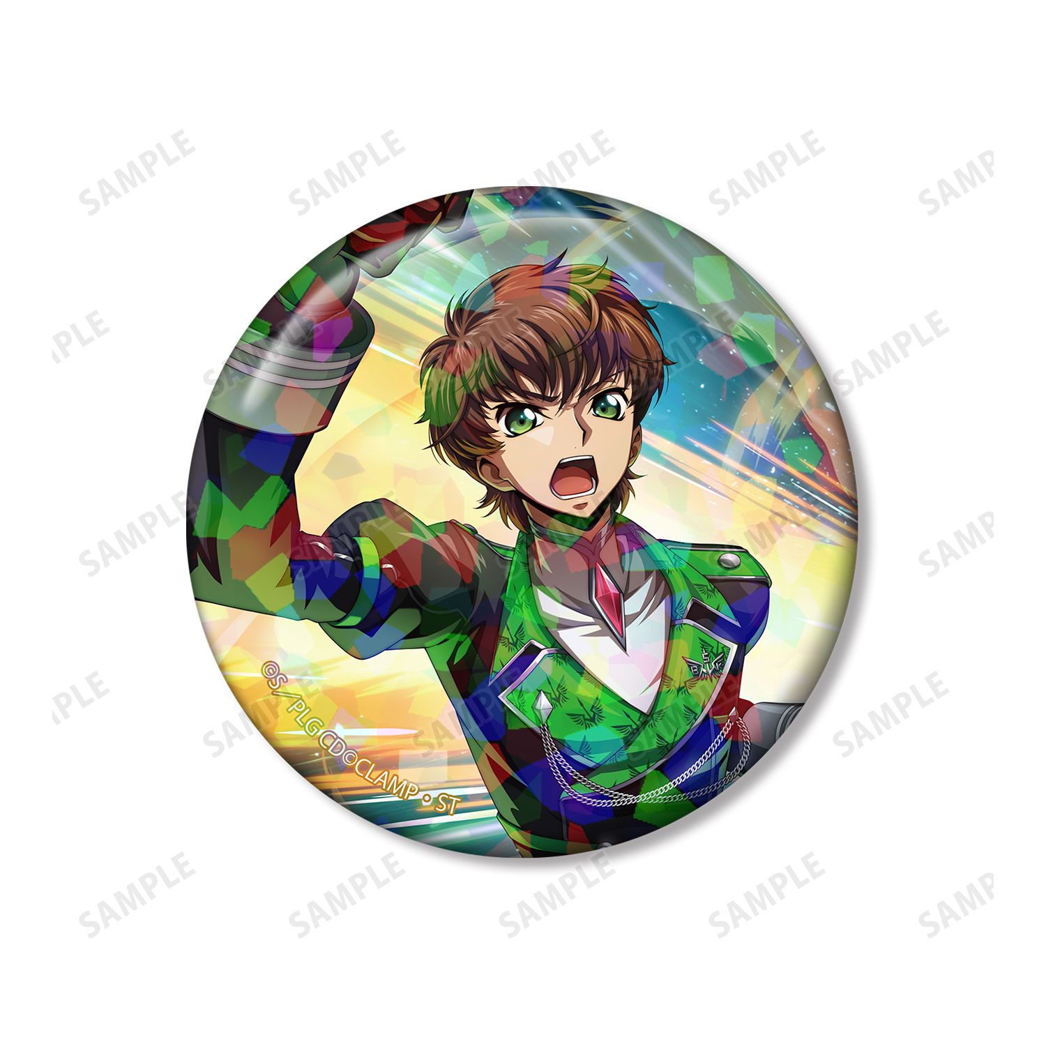 コードギアス 反逆のルルーシュ ロストストーリーズ スザク ホログラム缶バッジ2個セット ver.B 画像 3 | AniSmile