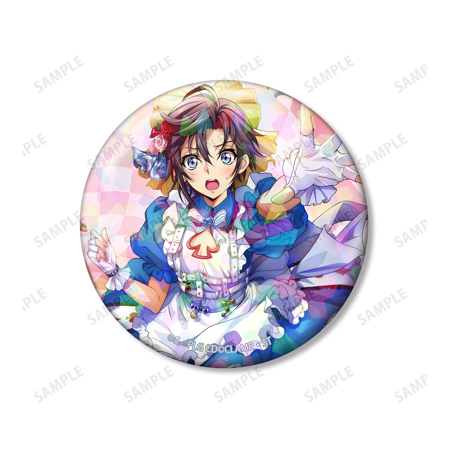 コードギアス 反逆のルルーシュ ロストストーリーズ マリオ&マーヤ ホログラム缶バッジ2個セット 画像 3 | AniSmile