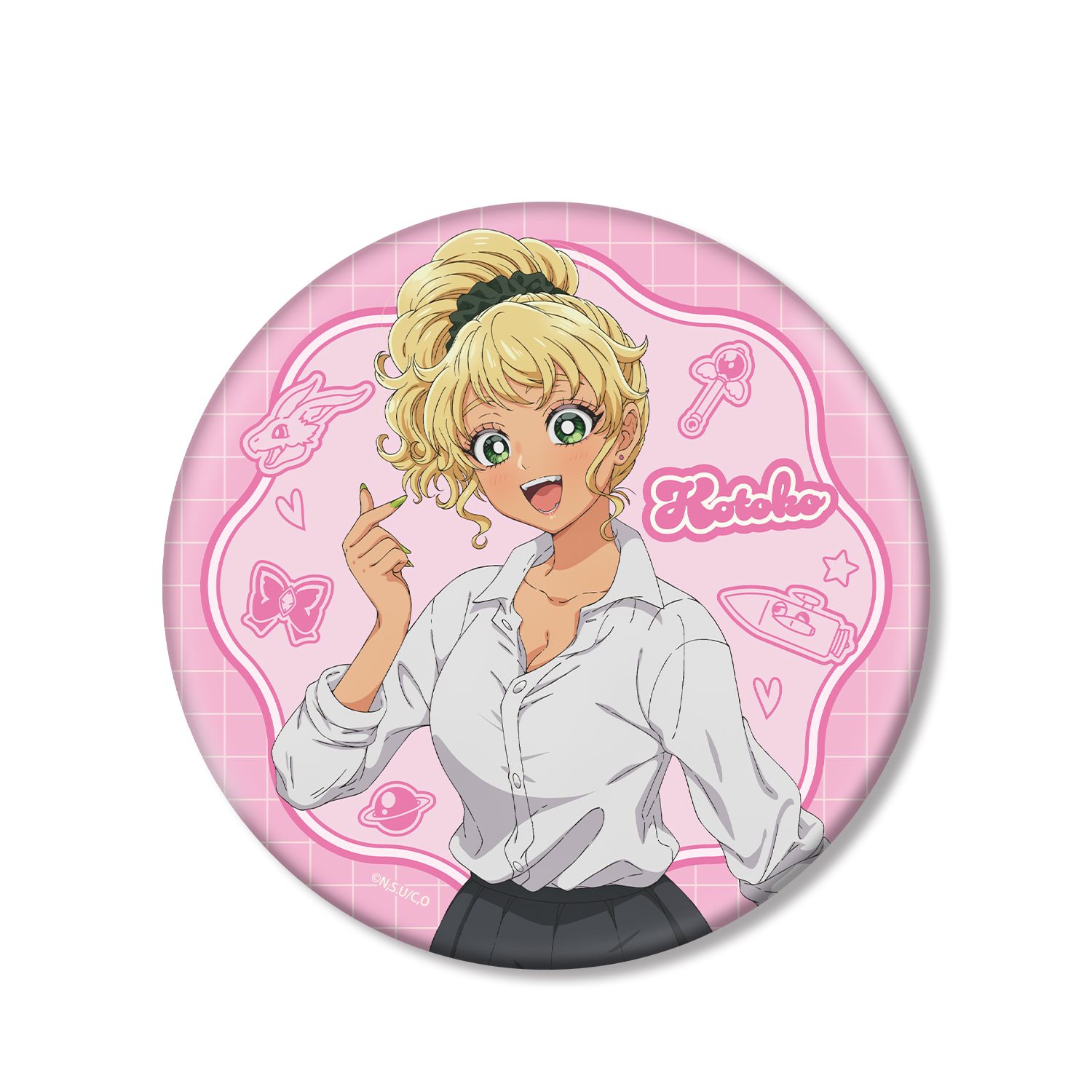 アニメ「オタクに優しいギャルはいない!?」 伊地知 琴子 BIG缶バッジ ver.A - 公式商品画像 | AniSmile