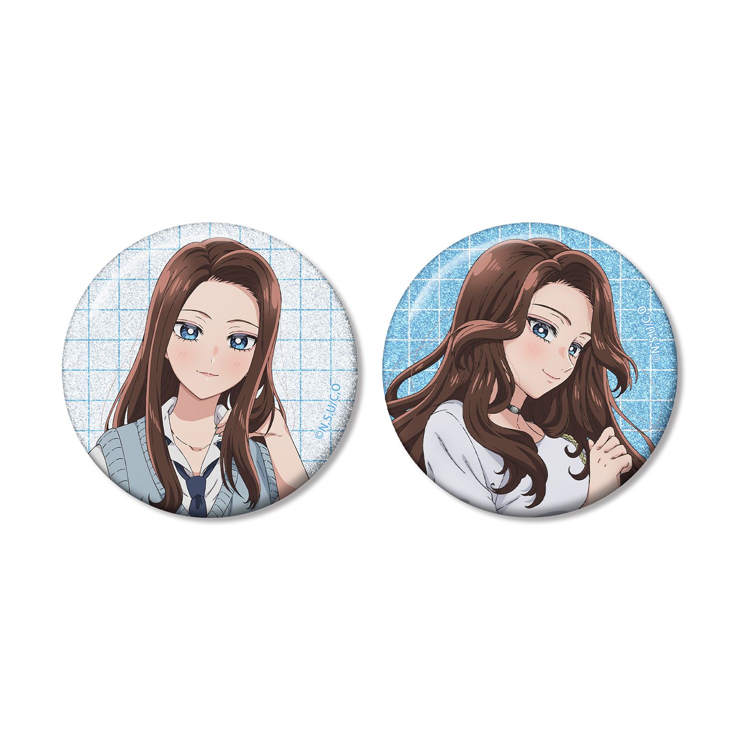 アニメ「オタクに優しいギャルはいない!?」 天音 慶 グリッター缶バッジ2個セット - 公式商品画像 | AniSmile