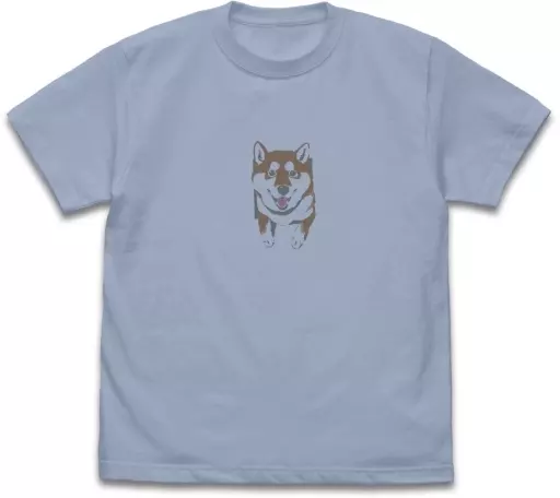 世界の終わりに柴犬と 石原雄先生デザイン 壁とハルさん Tシャツ/ACID BLUE-XL - 公式商品画像 | AniSmile
