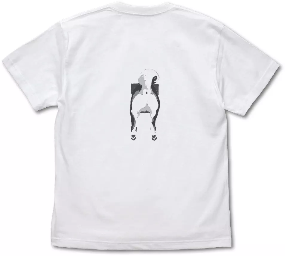 世界の終わりに柴犬と 石原雄先生デザイン 壁とハルさん Tシャツ 黒柴ver./WHITE-L 画像 2 | AniSmile