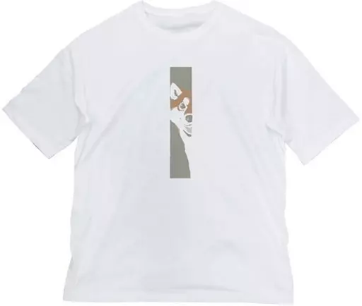 世界の終わりに柴犬と 石原雄先生デザイン ハルさんチラリ ビッグシルエットTシャツ/WHITE-XL - 公式商品画像 | AniSmile