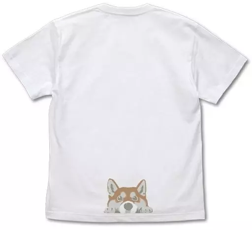 世界の終わりに柴犬と 石原雄先生デザイン ハルさんチラリ Tシャツ/WHITE-M 画像 2 | AniSmile