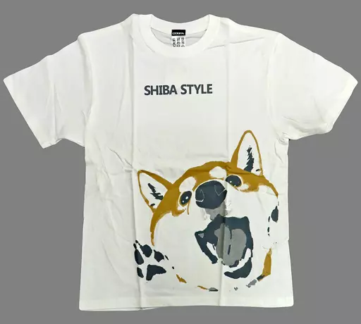 世界の終わりに柴犬と 石原雄先生デザイン ハルさん突撃 Tシャツ/WHITE-XL - 公式商品画像 | AniSmile