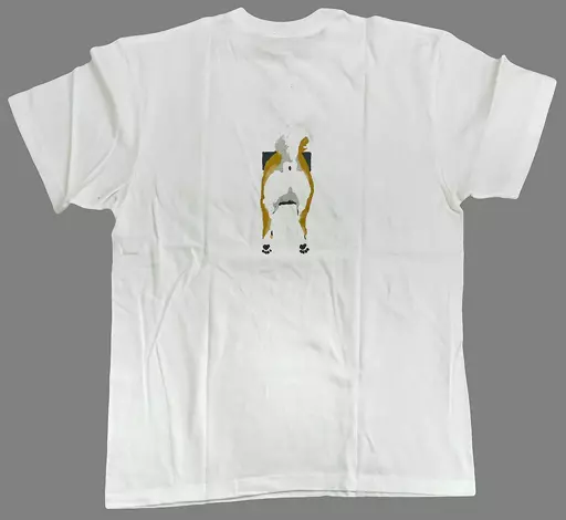 世界の終わりに柴犬と 石原雄先生デザイン 壁とハルさん Tシャツ/WHITE-XL 画像 2 | AniSmile