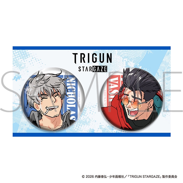 TRIGUN STARGAZE 缶バッジセット/ヴァッシュ&ニコラス 完結記念ver. - 公式商品画像 | AniSmile