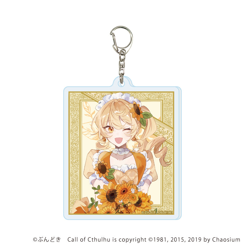 アクリルキーホルダー「咲って、スイートピー」03/ひまわり 花ver.(描き下ろしイラスト) - 公式商品画像 | AniSmile