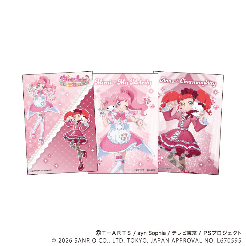 L版ブロマイド3枚セット「プリティーシリーズ×サンリオキャラクターズ」06/桃山みらい×マイメロディ&赤城あんな×チャーミーキティ(コラボイラスト) - 公式商品画像 | AniSmile