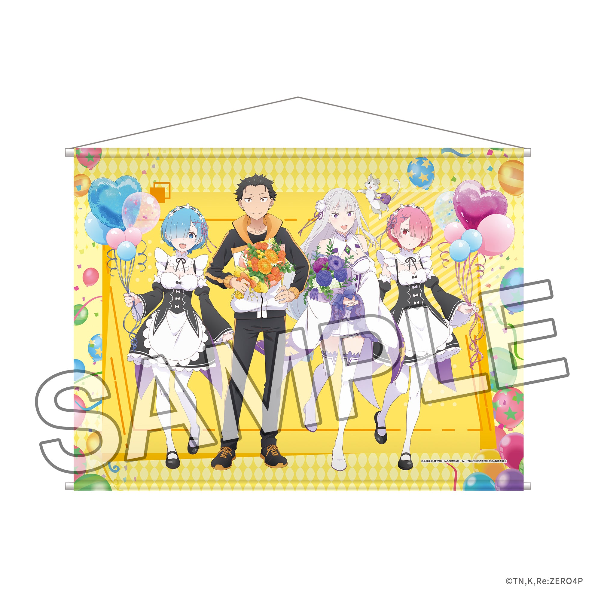 「Re:ゼロから始める異世界生活」B2タペストリー Flower&Balloon ver. - 公式商品画像 | AniSmile