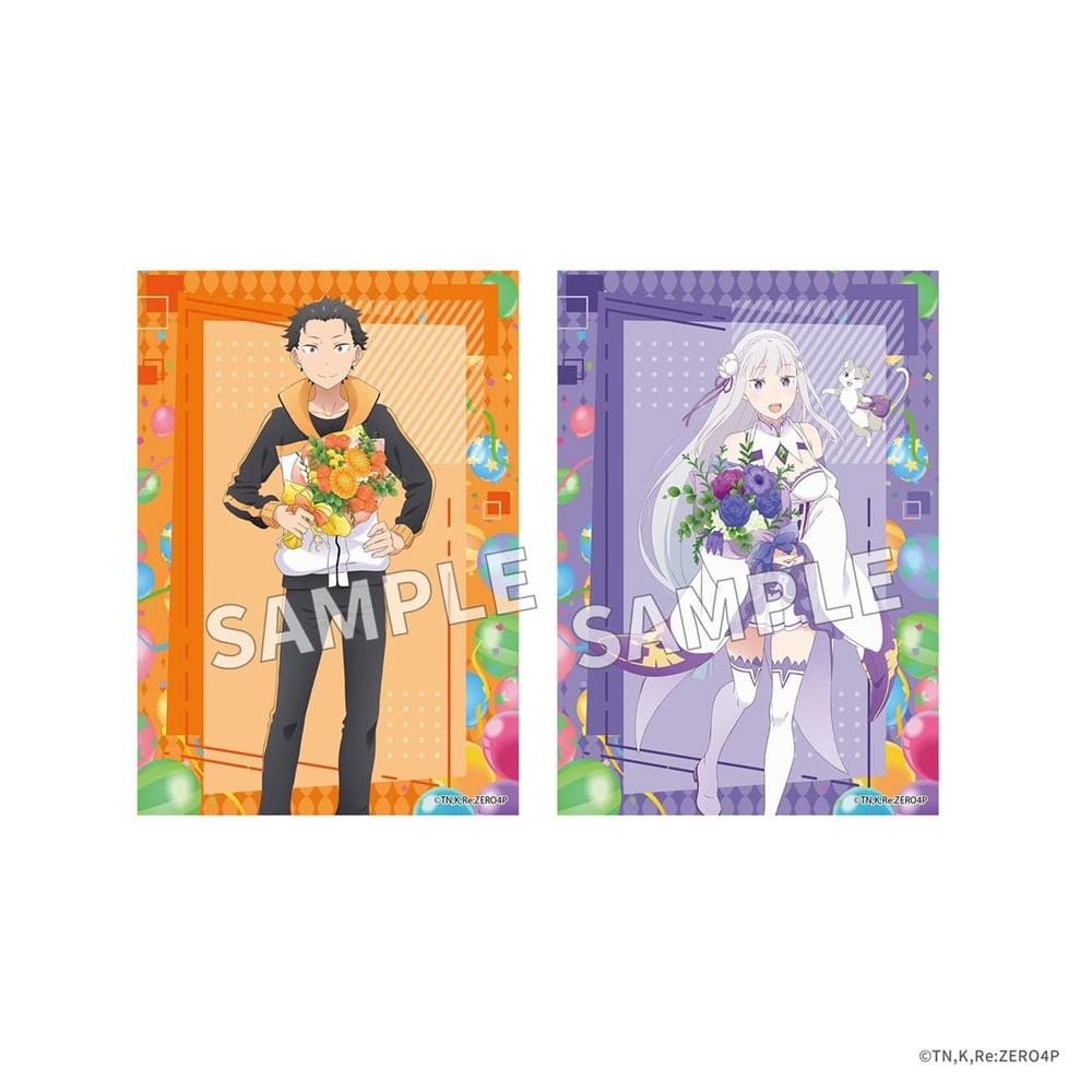 「Re:ゼロから始める異世界生活」ブロマイドセット Flower&Balloon ver. スバル&エミリア - 公式商品画像 | AniSmile