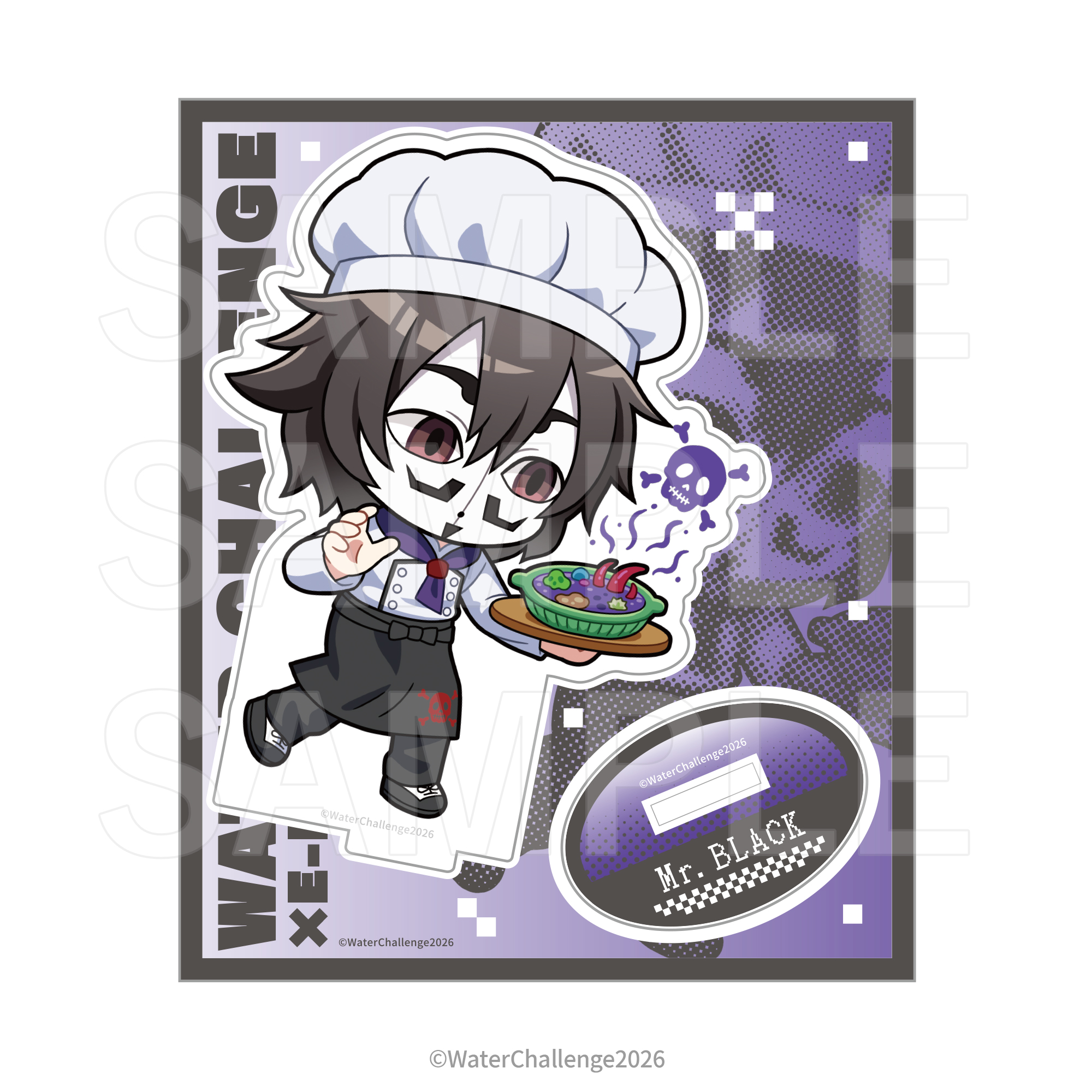 ウォーターチャレンジ×E-DINER アクリルスタンド ミスターブラック - 公式商品画像 | AniSmile