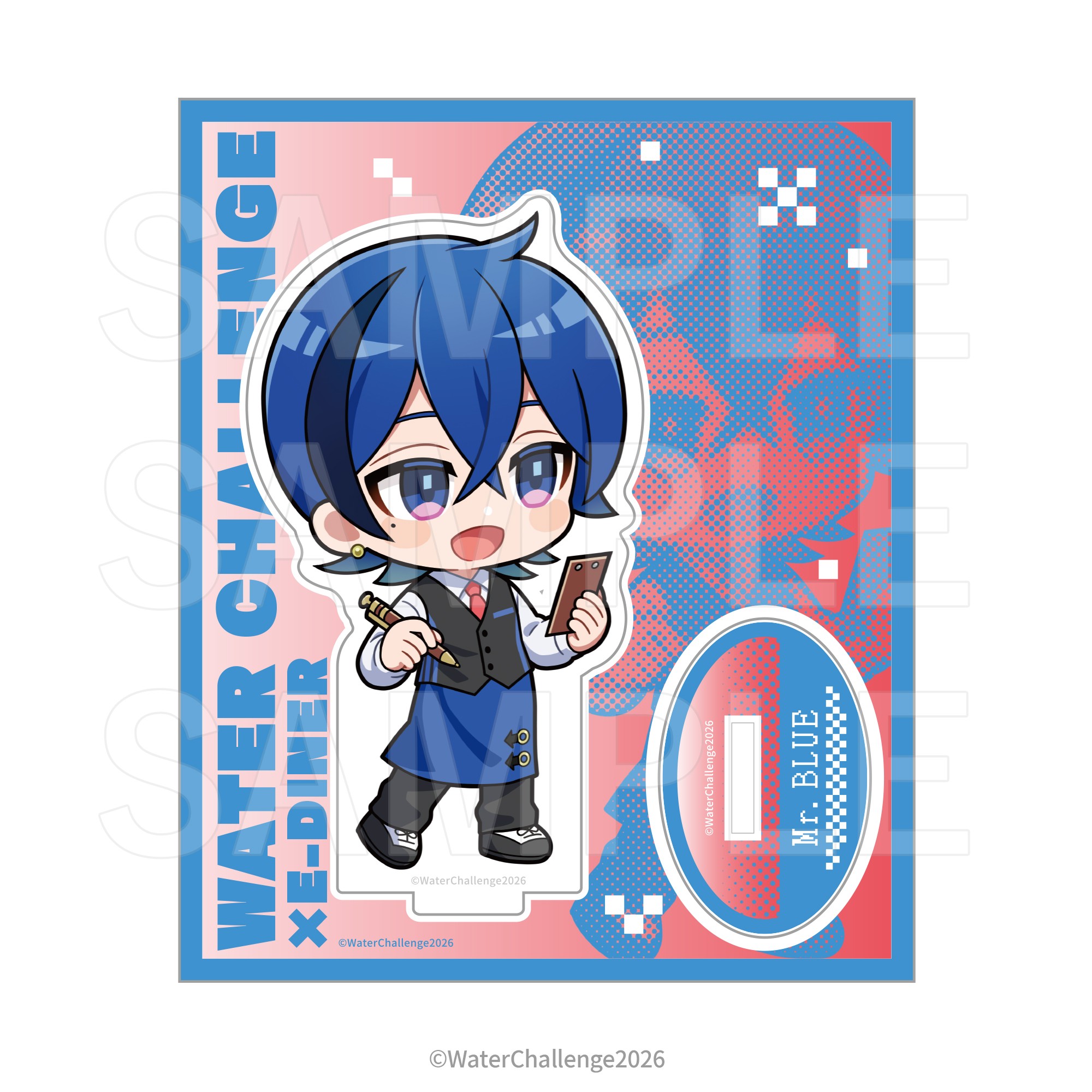 ウォーターチャレンジ×E-DINER アクリルスタンド ミスターブルー - 公式商品画像 | AniSmile