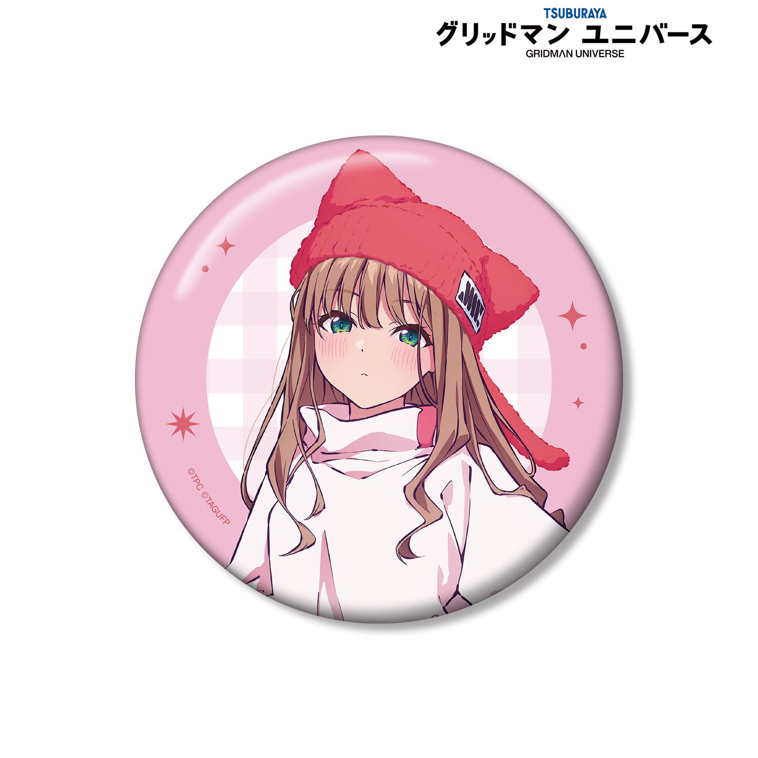 グリッドマン ユニバース 描き下ろし 南 夢芽 猫の着ぐるみver. 100mm缶バッジ 画像 2 | AniSmile