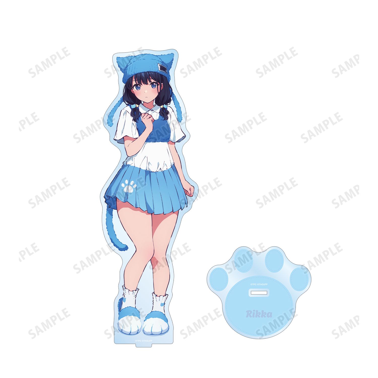 グリッドマン ユニバース 描き下ろし 宝多六花 猫の着ぐるみver. 特大アクリルスタンド 画像 3 | AniSmile