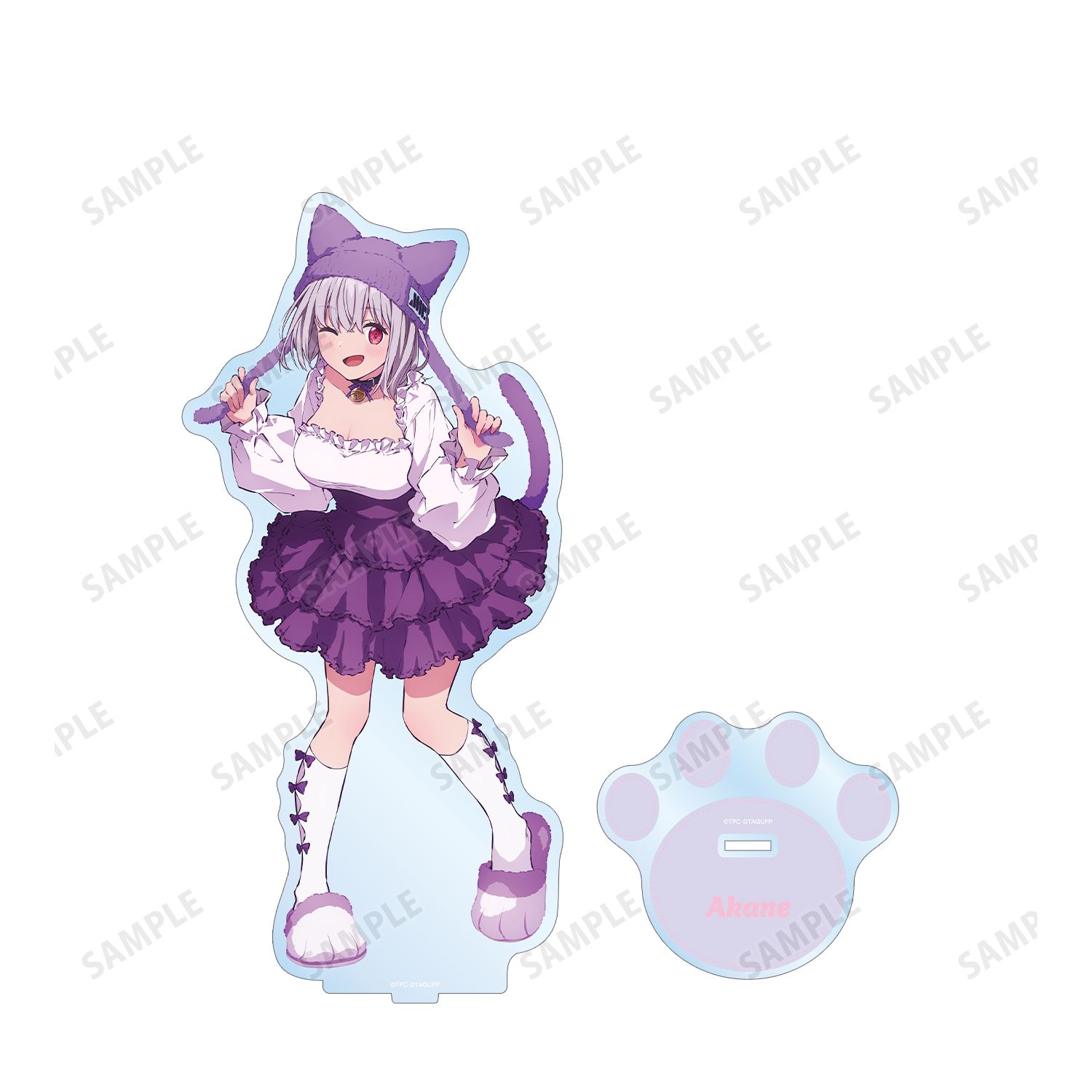 グリッドマン ユニバース 描き下ろし 新条アカネ 猫の着ぐるみver. 特大アクリルスタンド 画像 3 | AniSmile