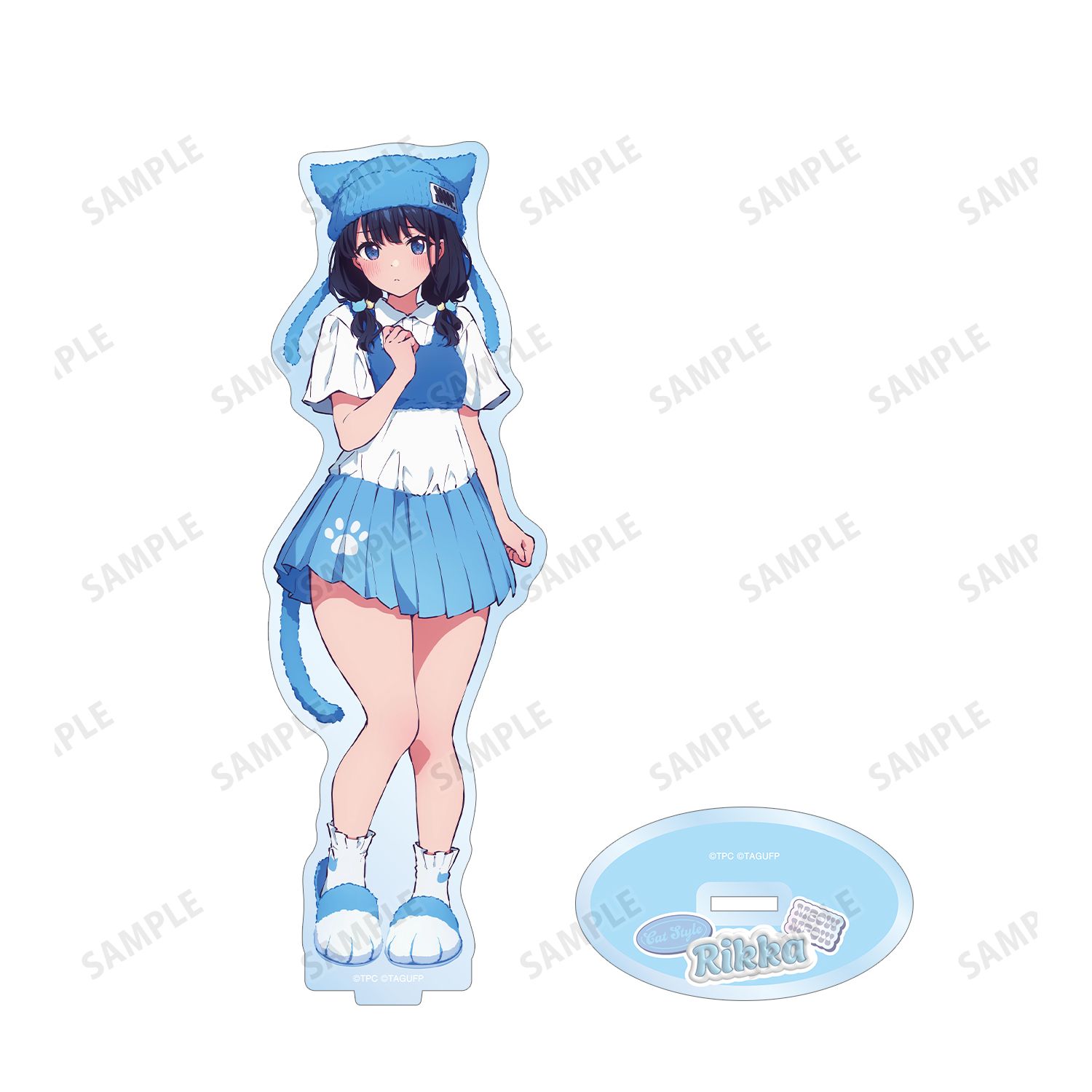 グリッドマン ユニバース 描き下ろし 宝多六花 猫の着ぐるみver. アクリルスタンド 画像 3 | AniSmile