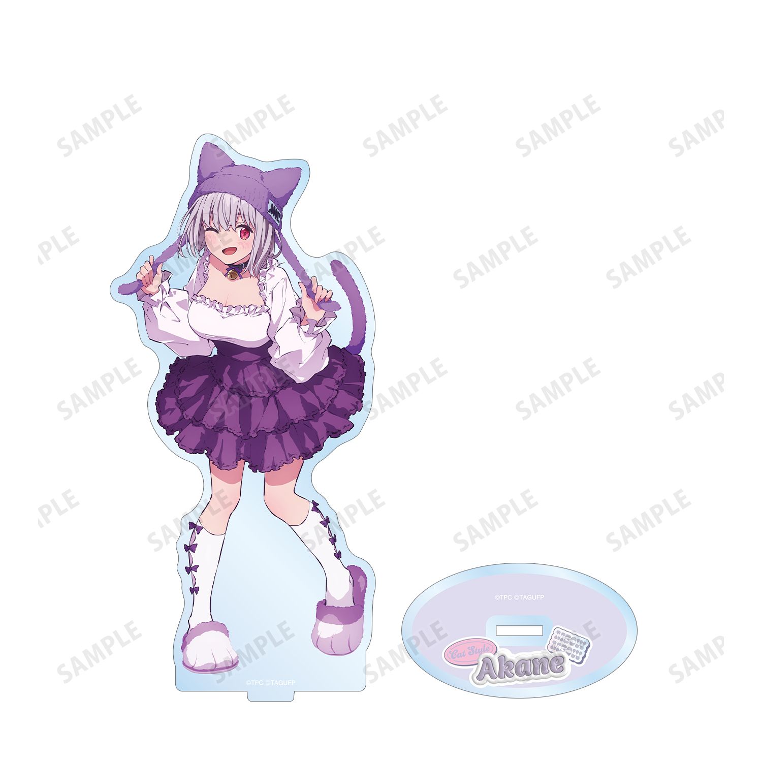 グリッドマン ユニバース 描き下ろし 新条アカネ 猫の着ぐるみver. アクリルスタンド 画像 3 | AniSmile
