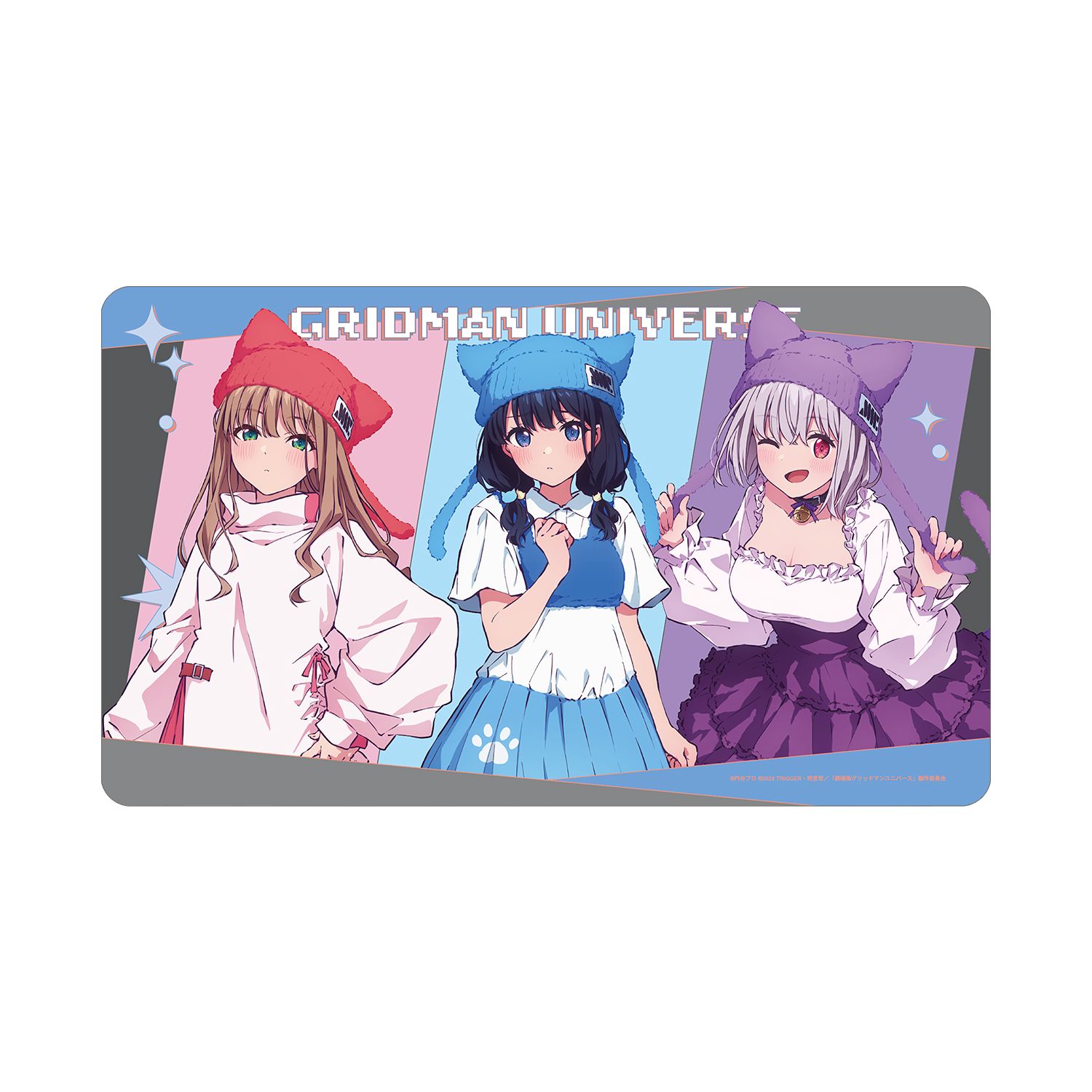 グリッドマン ユニバース 描き下ろし 集合 猫の着ぐるみver. マルチデスクマット - 公式商品画像 | AniSmile