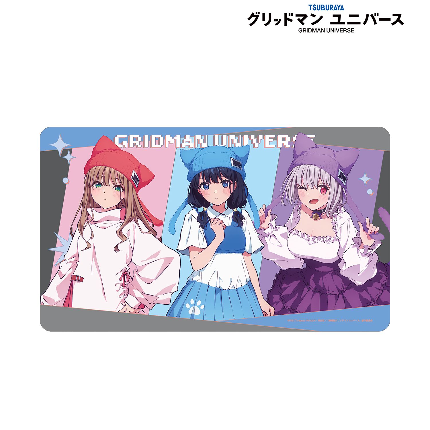 グリッドマン ユニバース 描き下ろし 集合 猫の着ぐるみver. マルチデスクマット 画像 2 | AniSmile
