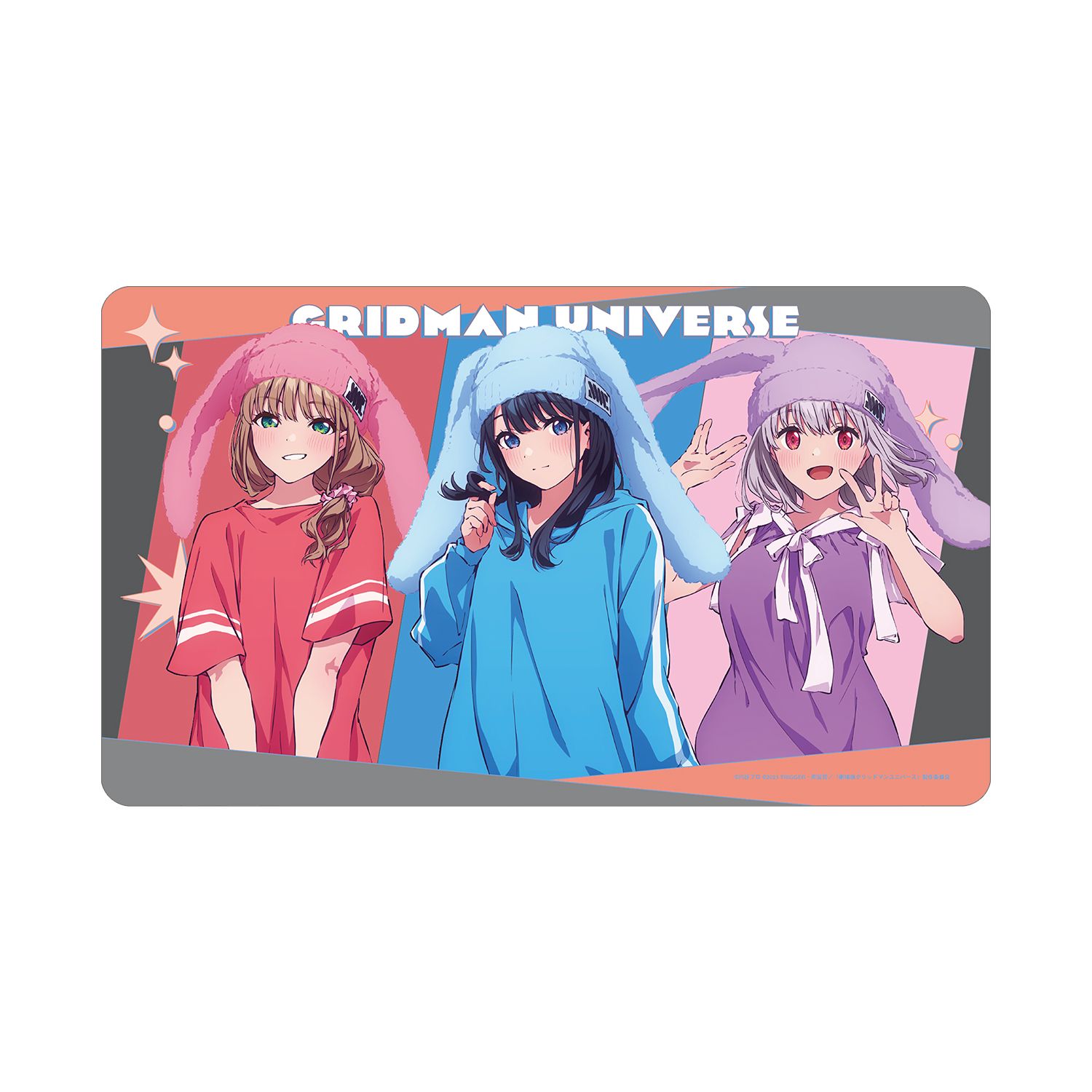 グリッドマン ユニバース 描き下ろし 集合 うさぎの着ぐるみver. マルチデスクマット - 公式商品画像 | AniSmile