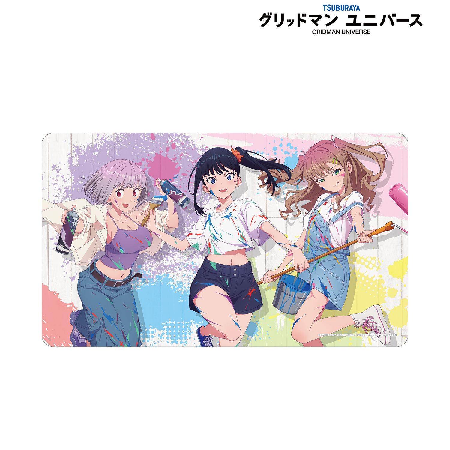 グリッドマン ユニバース 描き下ろし 集合 ペインタースタイルver. マルチデスクマット 画像 2 | AniSmile