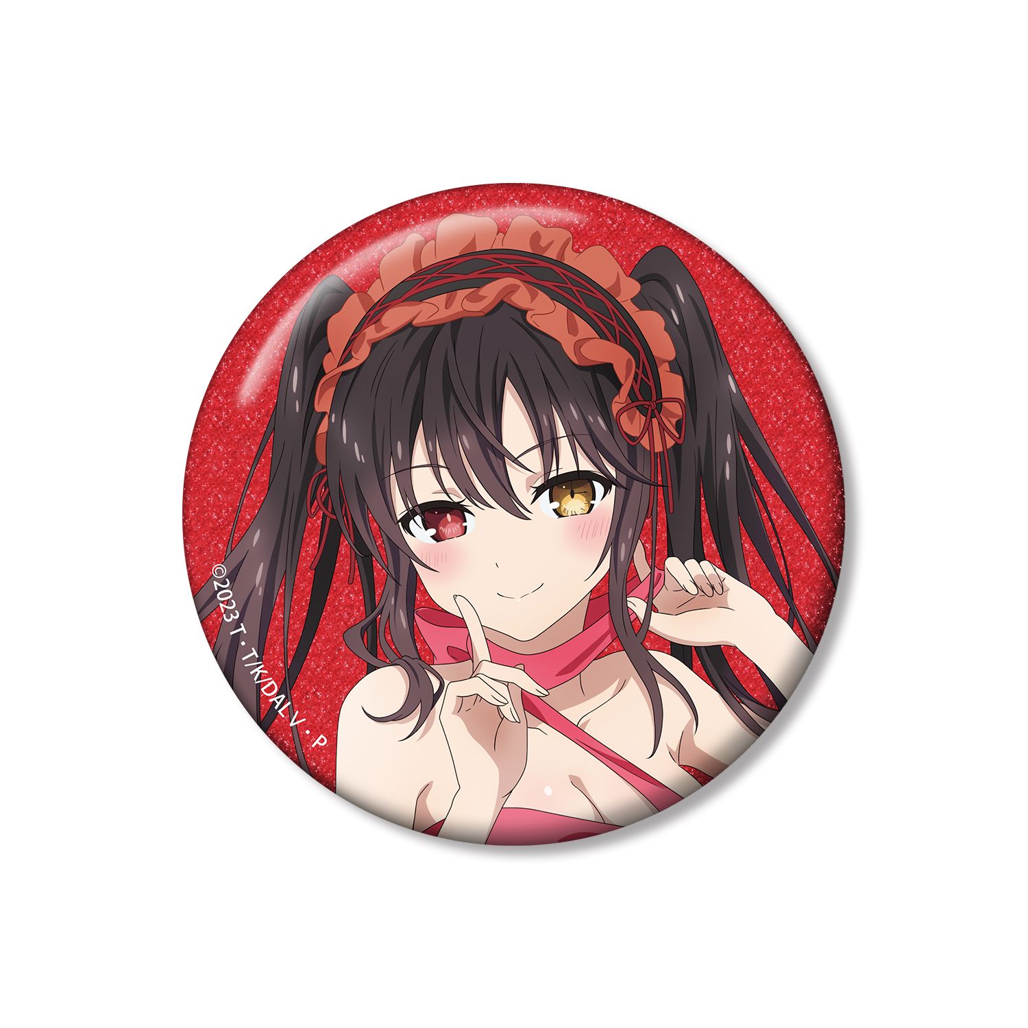 アニメ「デート・ア・ライブV」 時崎狂三 バースデーイラスト 75mmグリッター缶バッジ 画像 2 | AniSmile