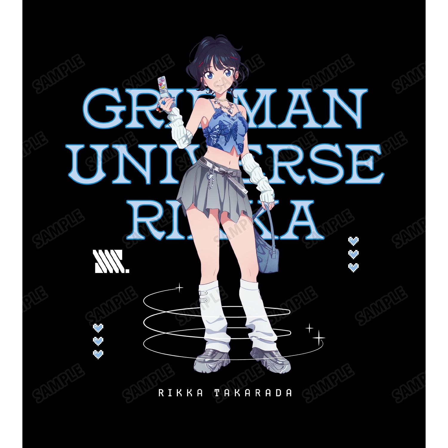 グリッドマン ユニバース 描き下ろし 宝多六花 Y2K ver. Teeユニセックス(サイズ/XL) Image 3 | AniSmile